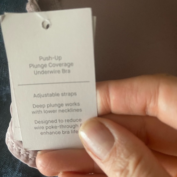 Auden light plum pink bra 34B NWT Wired Push-up Lace - Picture 5 of 5